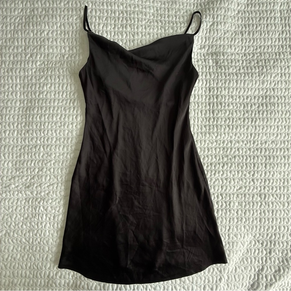 UO Satin Cowl Neck Mini Dress 🩷